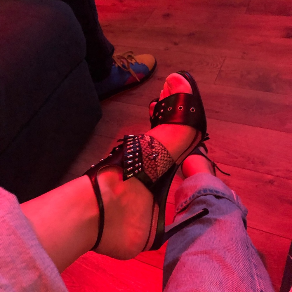 fendi monster heels, lightly worn!